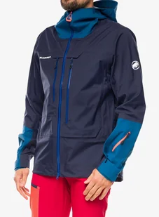 Kurtka narciarska Mammut Haldigrat Air HS Hooded Jacket - marine/deep ice - Kurtki narciarskie - miniaturka - grafika 1
