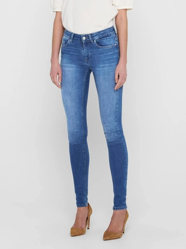 ONLY DAMSKIE NIEBIESKIE JEANSY RURKI NA CO DZIEŃ GŁADKIE M/32 12FA