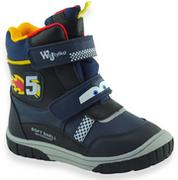 Buty dla chłopców - Chłopięce śniegowce buty zimowe Wojtyłko 24098 Softshell Granatowe - miniaturka - grafika 1