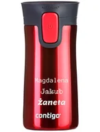 Kubki termiczne - Kubek termiczny z grawerem Contigo Pinnacle 300ml - Czerwony - miniaturka - grafika 1