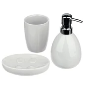 Akcesoria łazienkowe - 5five Simply Smart Zestaw akcesoriów łazienkowych SUN kolor biały 116877 - miniaturka - grafika 1