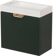 Szafki łazienkowe - Szafka łazienkowa zielona 40 cm FRESCO z umywalką - miniaturka - grafika 1