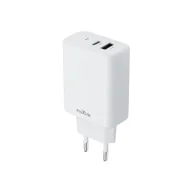 Ładowarki do telefonów - Maxlife ładowarka sieciowa PD QC MXTC-10-20AC 1x USB-C 1x USB 20W biała - miniaturka - grafika 1