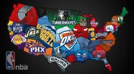 Podkładki pod mysz - PODKŁADKA POD MYSZ Nadruk 22x18 cm NBA Logo Wszystkie Drużyny TEAM Prezent - miniaturka - grafika 1