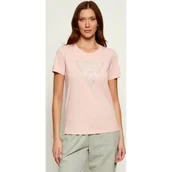 Koszulki i topy damskie - GUESS T-shirt KRYSTAL | Regular Fit - miniaturka - grafika 1