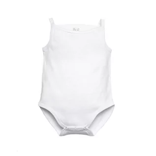 Body dla niemowląt - Body na cienkich ramiączkach unisex, biały/Olimpias - grafika 1