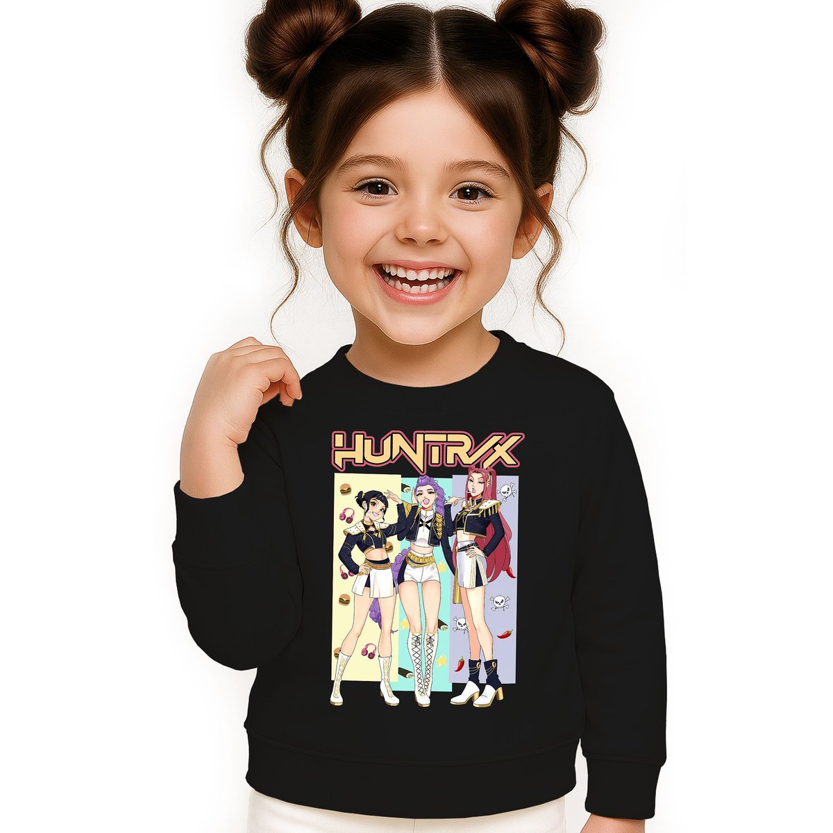 BLUZA DZIECIĘCA KPOP DEMON HUNTERS HUNTRIX 122-128 BAWEŁNIANA JAKOŚĆ