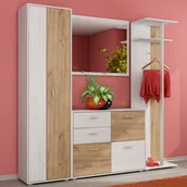 Meble do przedpokoju - Przedpokój 7 MebloCross Craft Biały / Craft Złoty - miniaturka - grafika 1