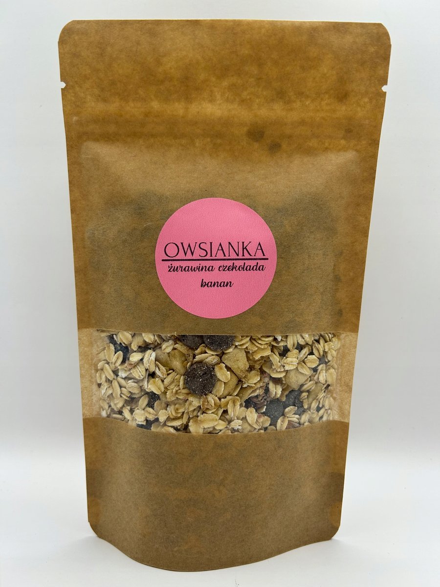 OWSIANKA ŻURAWINA CZEKOLADA BANAN 2500G DELIFRUITS ZDROWE PYSZNE ŚNIADANIE