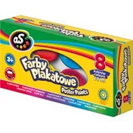 Przybory szkolne - Farby plakatowe 8 kolorów 20ml AS - miniaturka - grafika 1