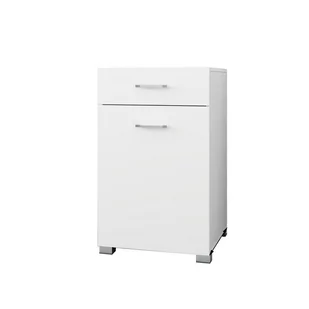 Szafa na pościel biała 50x785x45 cm z płyty MDF - Szafki biurowe Szafa na pościel biała 50x785x45 cm z płyty MDF - Szafki biurowe - miniaturka - grafika 1