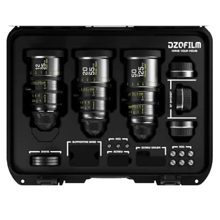 DZOFILM Cine Lens Pictor Zoom 3-Lens Kit (12-25/50-125/20-55 T2.8) Black - Dekielki do obiektywów - miniaturka - grafika 1