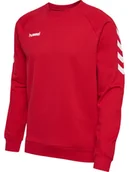 Bluzy męskie - Bluza Sportowa Męska Czerwona Bawełniana Hummel Go R. Xl - miniaturka - grafika 1