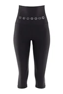 Spodnie damskie - WINSHAPE Damskie spodnie Comfort ¾-Tights HWL212C"High Waist" ze srebrną aplikacją 7 czakrami, bardzo miękki styl, fitness czas wolny, joga pilates - miniaturka - grafika 1
