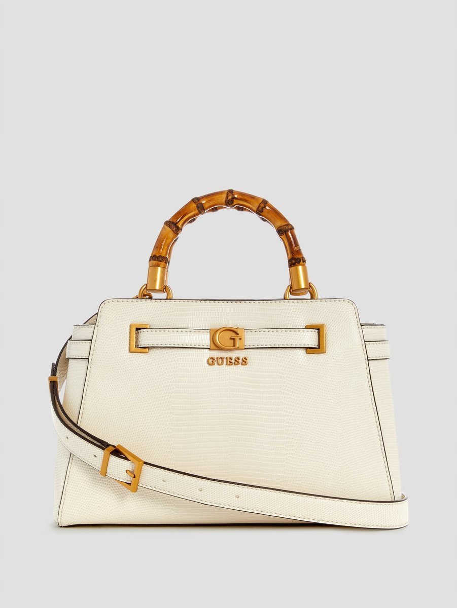 GUESS TOREBKA DAMSKA BIAŁA Z BRĄZOWYMI UCHWYTAMI 29x 9x22 1GŁA