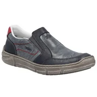 Półbuty damskie - Rieker Półbuty Męskie Skórzane Niebieskie-45 - miniaturka - grafika 1