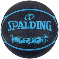 Koszykówka - Spalding Highlight Ball 84356Z, unisex, piłki do koszykówki, Czarne - miniaturka - grafika 1