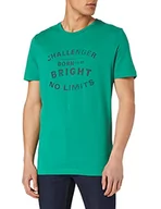 Koszulki męskie - Camel Active T-Shirt Męski 4096465T08, Jungle Green, M - miniaturka - grafika 1