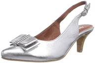 Czółenka - Andrea Conti 1009234096 damskie czółenka typu slingback, srebrny - Srebro 96-37 eu - miniaturka - grafika 1