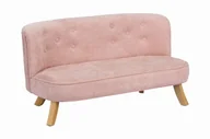 Łóżka dla dzieci i młodzieży - Sofa dla dzieci somebunny brudny róż welurowa - miniaturka - grafika 1