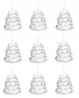 Świece - 9x świeczki świąteczne choinka 10cm końców srebrna - miniaturka - grafika 1