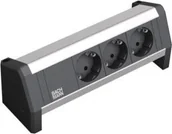 Listwy zasilające - Bachmann BACHMANN DESK gniazdo wielokrotne 3x gniazdo z uziemieniem - miniaturka - grafika 1