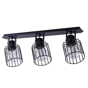 Sigma Plafon LUTO 3 czarne druciane klosze 31137 - Lampy sufitowe - miniaturka - grafika 1