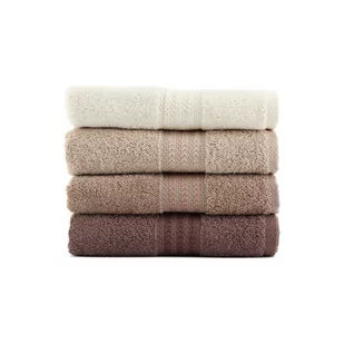 Zestaw 4 brązowych bawełnianych ręczników Foutastic Home, 50x90 cm - Ręczniki - miniaturka - grafika 1