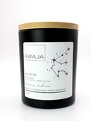 Świece - Świeca zodiakalna Wodnik – czarna, sojowa, zapachowa, handmade, prezent - miniaturka - grafika 1