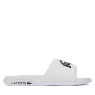 Klapki i japonki męskie - Klapki Lacoste 7-49CMA0038 Biały - miniaturka - grafika 1