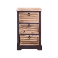 Szafki łazienkowe - Rebecca Mobili Szafka Komoda Meble do Przechowywanie 3 Szuflady Drewno Brązowy Łazienka - miniaturka - grafika 1