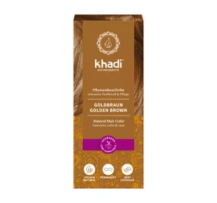 Khadi NATURALNA ZIOŁOWA FARBA DO WŁOSÓW Golden Brown Złoty Brąz) 100g - Farby do włosów i szampony koloryzujące - miniaturka - grafika 2