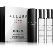 Wody i perfumy męskie - CHANEL ALLURE HOMME SPORT Woda toaletowa Twist and Spray 3 x 20 ml - miniaturka - grafika 1