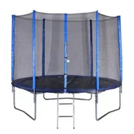 Trampoliny - Spartan zestaw trampolinowy z drabinką i siatką ochronną SMART 305 cm - miniaturka - grafika 1