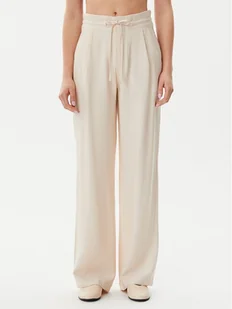 Calvin Klein Jeans Spodnie materiałowe J20J225339 Beżowy Straight Fit - Spodnie sportowe damskie - miniaturka - grafika 1