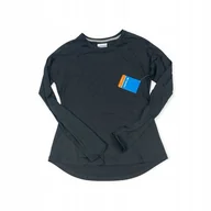 Bluzki damskie - Sportowa bluzka damska rękaw czarna COLUMBIA L - miniaturka - grafika 1