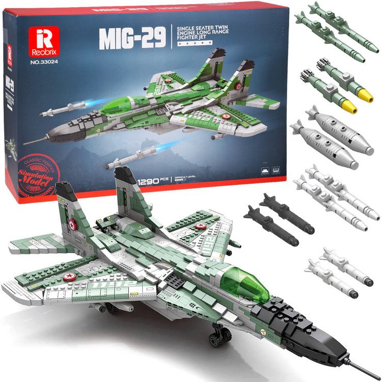 DLA DZIECI ZESTAW KLOCKI SAMOLOT MYŚLIWSKI