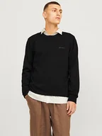 Swetry męskie - Jack & Jones Sweter "Brad" w kolorze czarnym - miniaturka - grafika 1