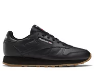 Sneakersy damskie - "Reebok Classic Leather Młodzieżowe Czarne (GZ6093)" - miniaturka - grafika 1