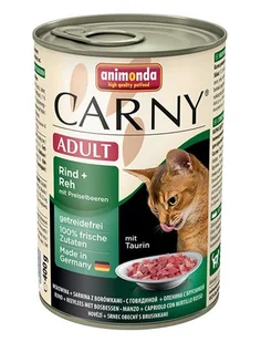 Animonda Carny Cat Dorosłe Wołowina, dziczyzna + borówka Puszka 400g 13036 - Mokra karma dla kotów - miniaturka - grafika 2