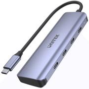 Huby USB - Unitek Hub USB-C 3.1 na 4x USB-C Aluminium 5gbps - miniaturka - grafika 1