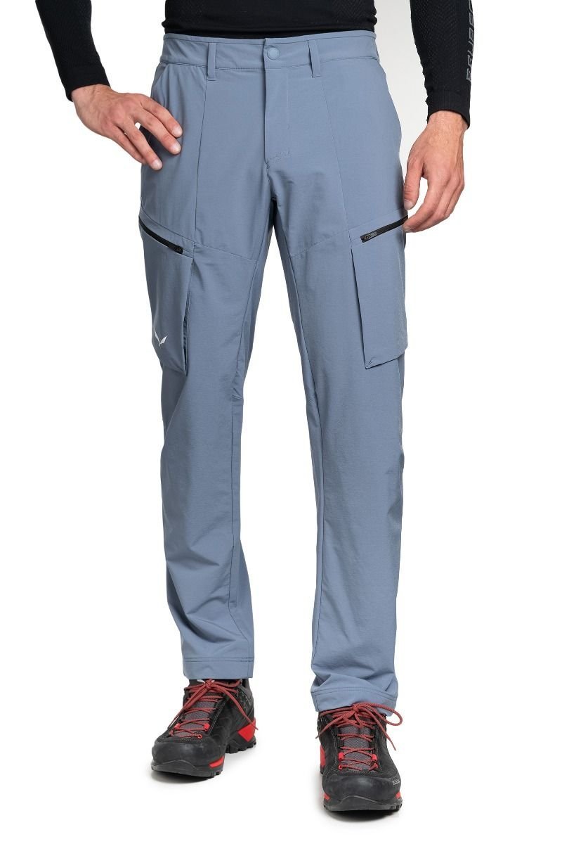 Salewa Spodnie trekkingowe męskie Puez DST Cargo niebieskie 50_L