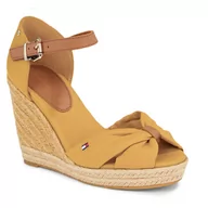 Espadryle damskie - Espadryle Tommy Hilfiger Basic Open Toe High Wedge FW0FW04784 Classic Khaki RBL - miniaturka - grafika 1