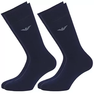 Emporio Armani Skarpety męskie, dwupak, niebieski, rozmiar uniwersalny - Skarpetki męskie - miniaturka - grafika 1