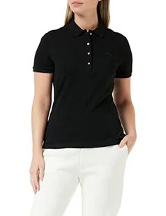 Lacoste Damska koszulka polo Slim Fit, czarny, 32 - Koszulki i topy damskie - miniaturka - grafika 1