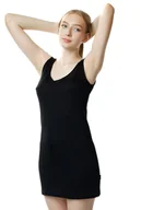 Bielizna nocna - Krótka halka na szerokich ramiączkach Charlotte : Kolor - Czarny, Rozmiar - 40 - miniaturka - grafika 1