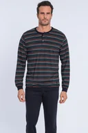 Piżamy męskie - Piżama męska EMILIO Zielony M - miniaturka - grafika 1