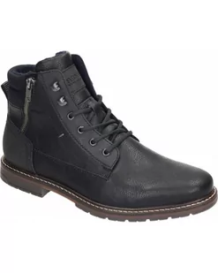 TRZEWIKI RIEKER - 660076-01 BLACK - Rieker - Półbuty męskie - miniaturka - grafika 1
