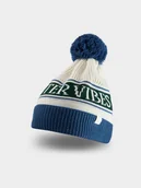 Czapki dla dzieci - 4F Czapka zimowa z pomponem chłopięca - granatowa Uniwersalny - miniaturka - grafika 1