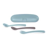 Sztućce dla dzieci - Miniland, Zestaw sztućców ergonomicznych Terra, morski - miniaturka - grafika 1